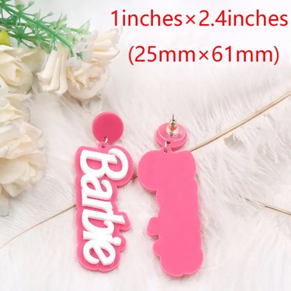Pink Barbie Earrings - Picture 1 of 1